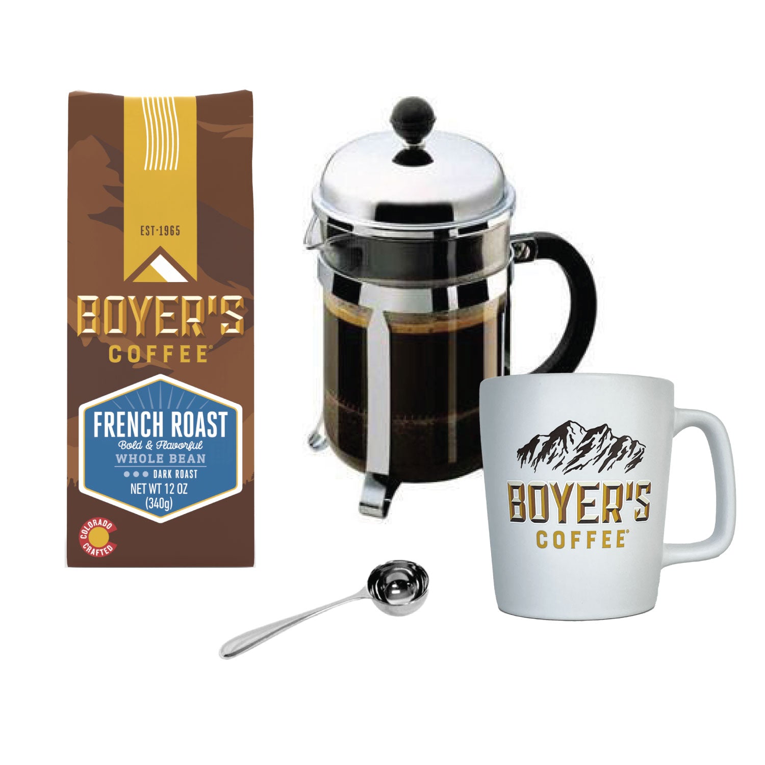 Boyer's French Press Starter Set – Boyer's Coffee