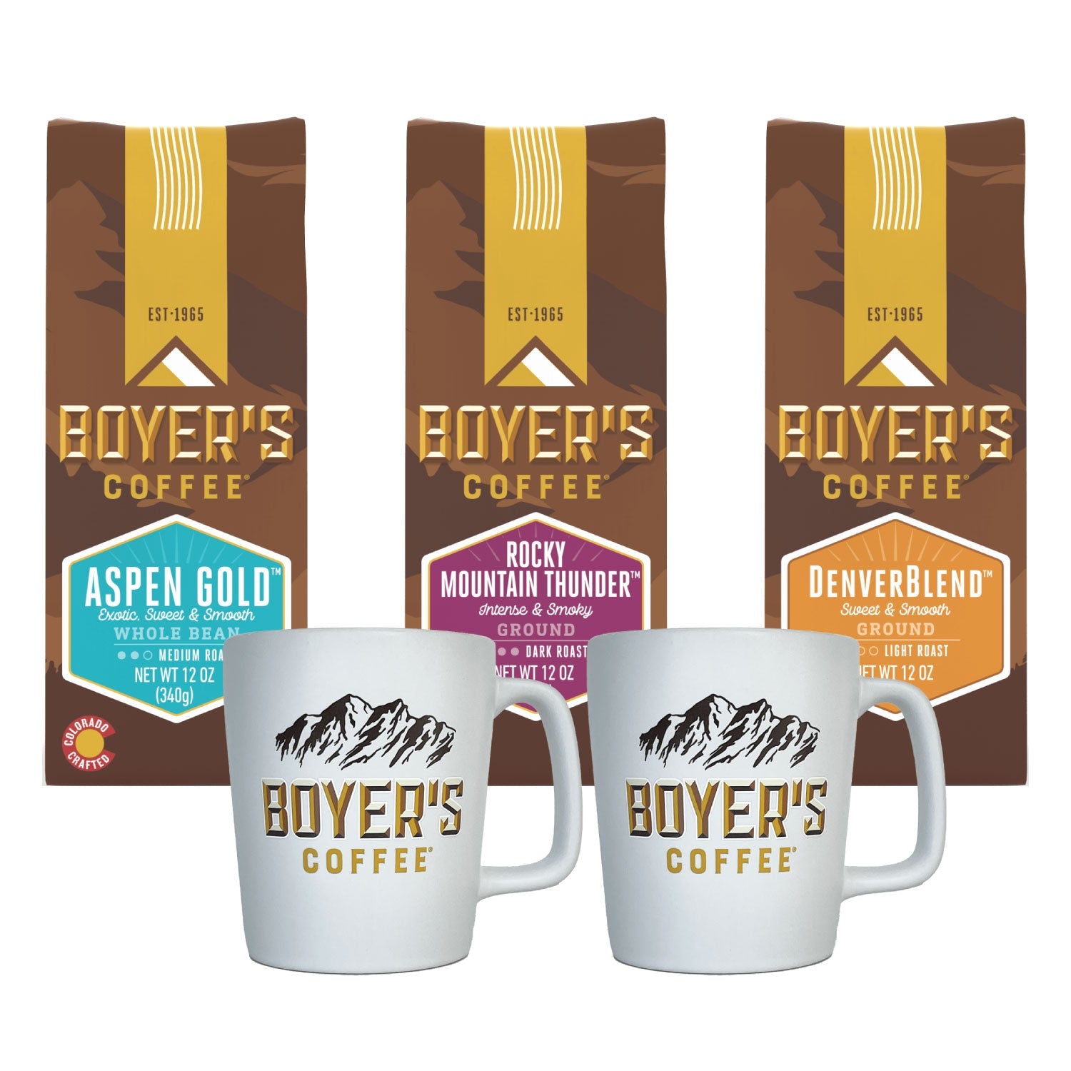 Boyer's Classic Roast Coffee Kit Gift Set Whole Bean