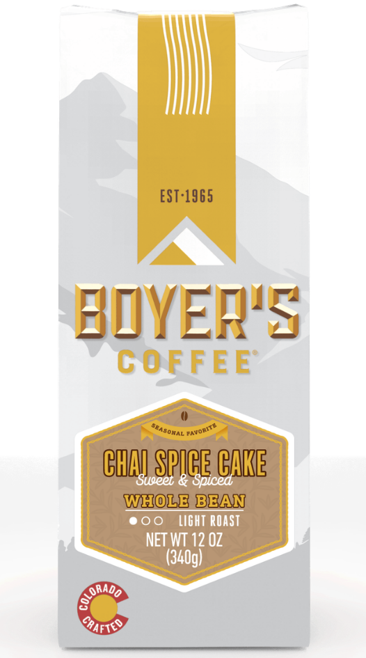 Front image of the bag of Chai Spice Cake Coffee