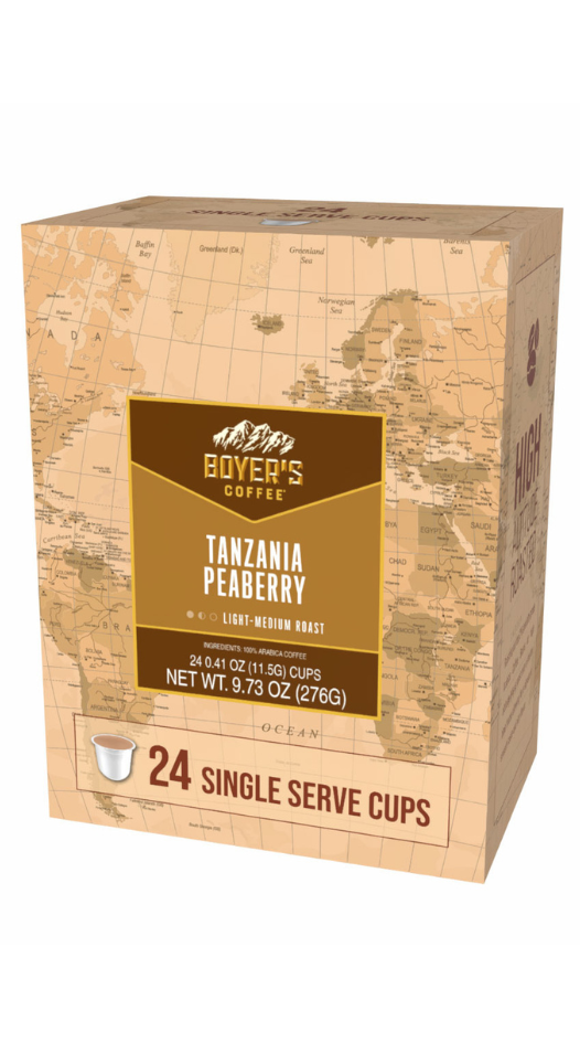 Tanzania Peaberry Single Serve Coffee 24ct.