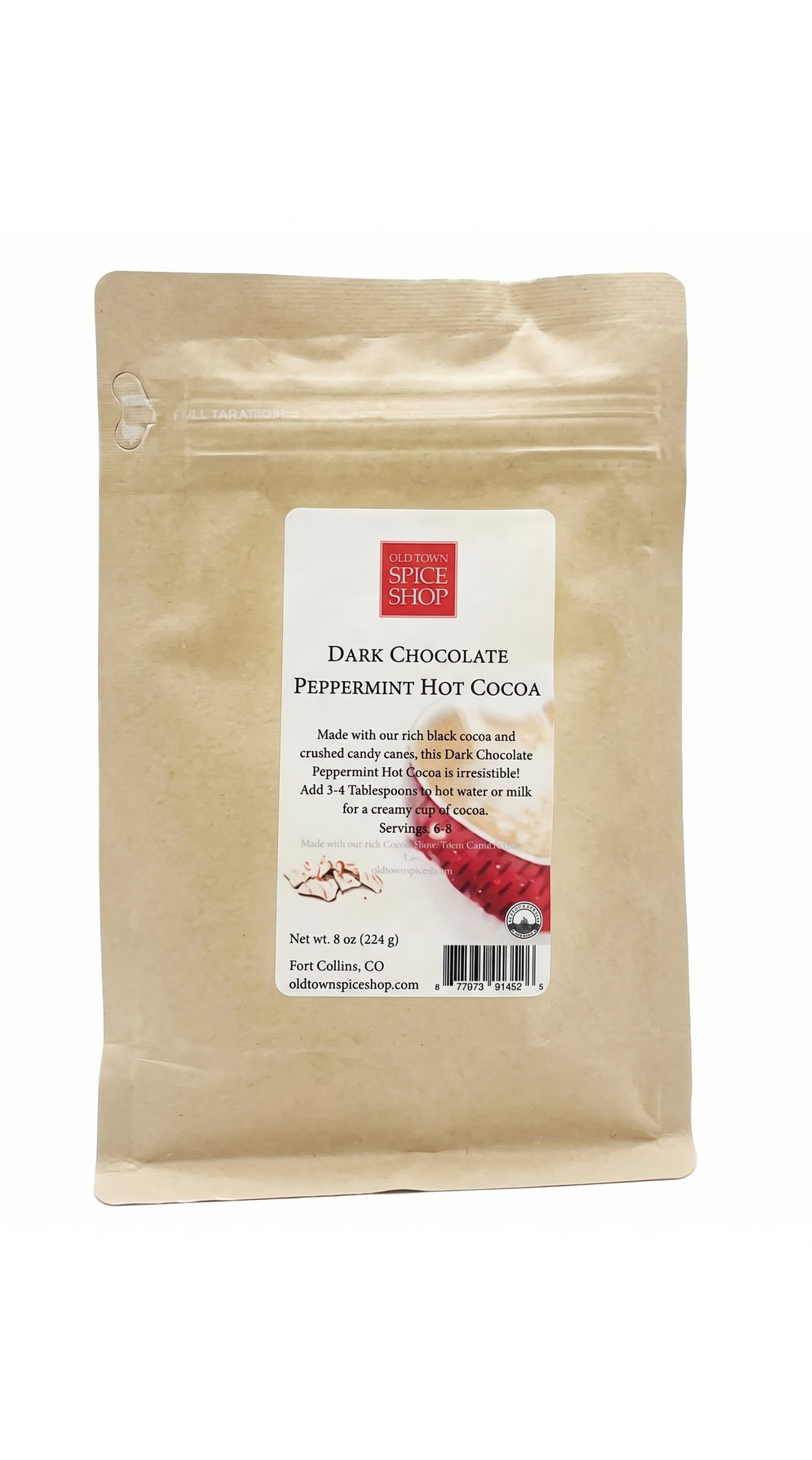 Dark Chocolate Peppermint Hot Cocoa - 8oz