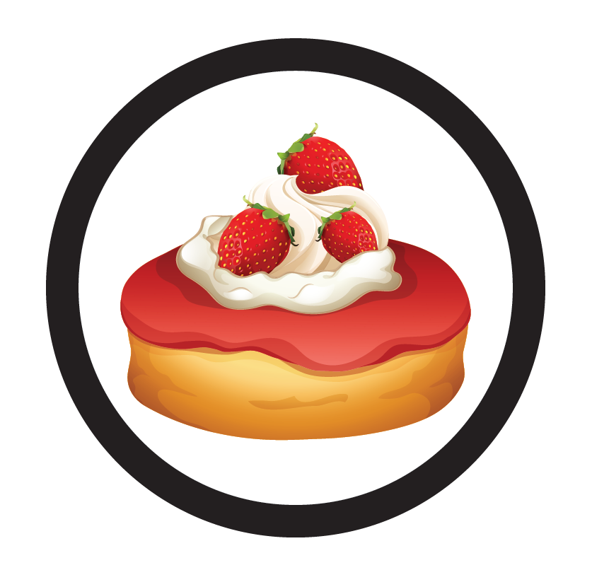 2025 Flavored Coffee Passport Sticker - Strawberry Shortcake