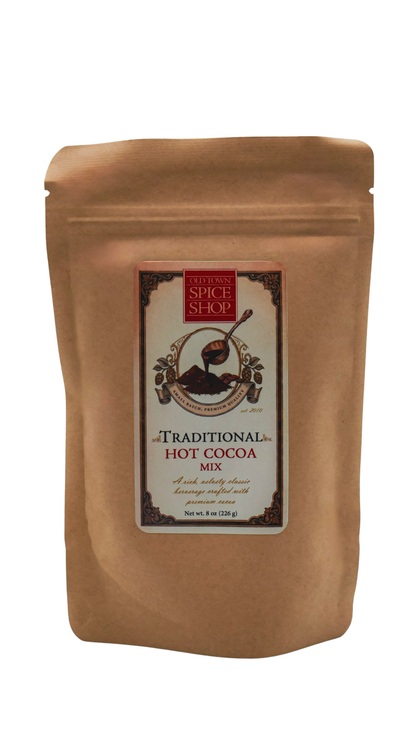 Bag of Old Town Spice Shop Traditional Hot Cocoa. 