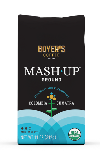 Mash-Up Coffee 3-Pack Ground:  11 oz COLOMBIA + SUMATRA, 11 oz COSTA-RICA + HONDURAS,  11 oz SUMATRA + PERU