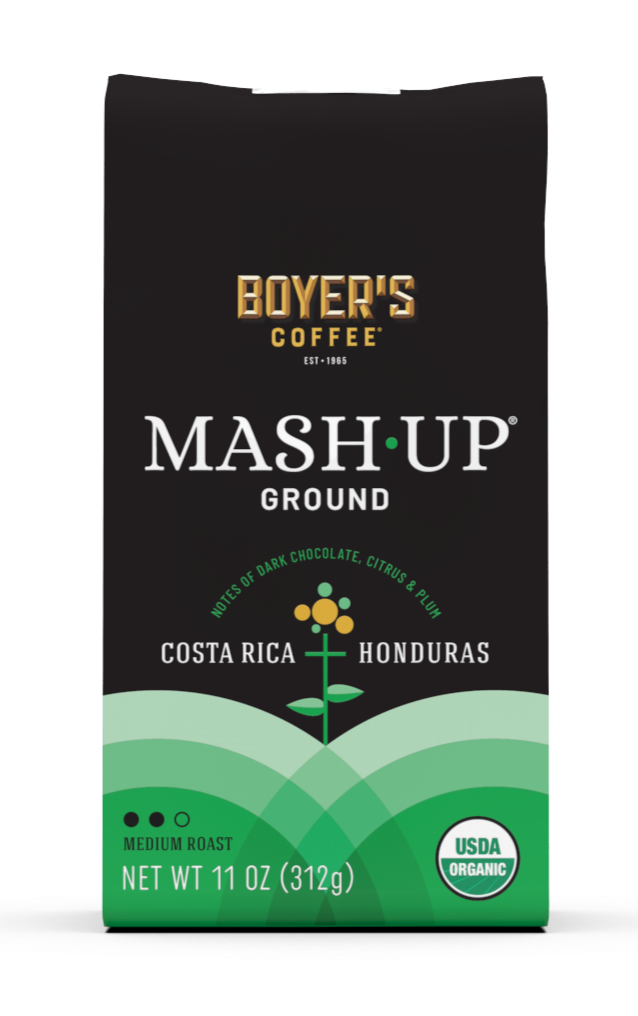 Mash-Up Coffee 3-Pack Ground:  11 oz COLOMBIA + SUMATRA, 11 oz COSTA-RICA + HONDURAS,  11 oz SUMATRA + PERU