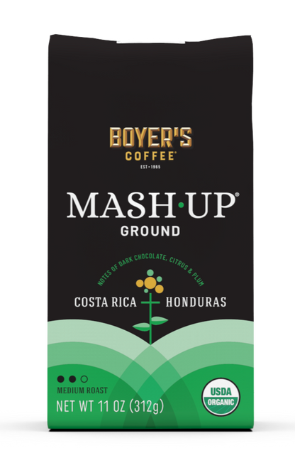 Mash-Up Coffee 3-Pack Ground:  11 oz COLOMBIA + SUMATRA, 11 oz COSTA-RICA + HONDURAS,  11 oz SUMATRA + PERU