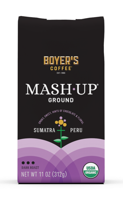 Mash-Up Coffee 3-Pack Ground:  11 oz COLOMBIA + SUMATRA, 11 oz COSTA-RICA + HONDURAS,  11 oz SUMATRA + PERU