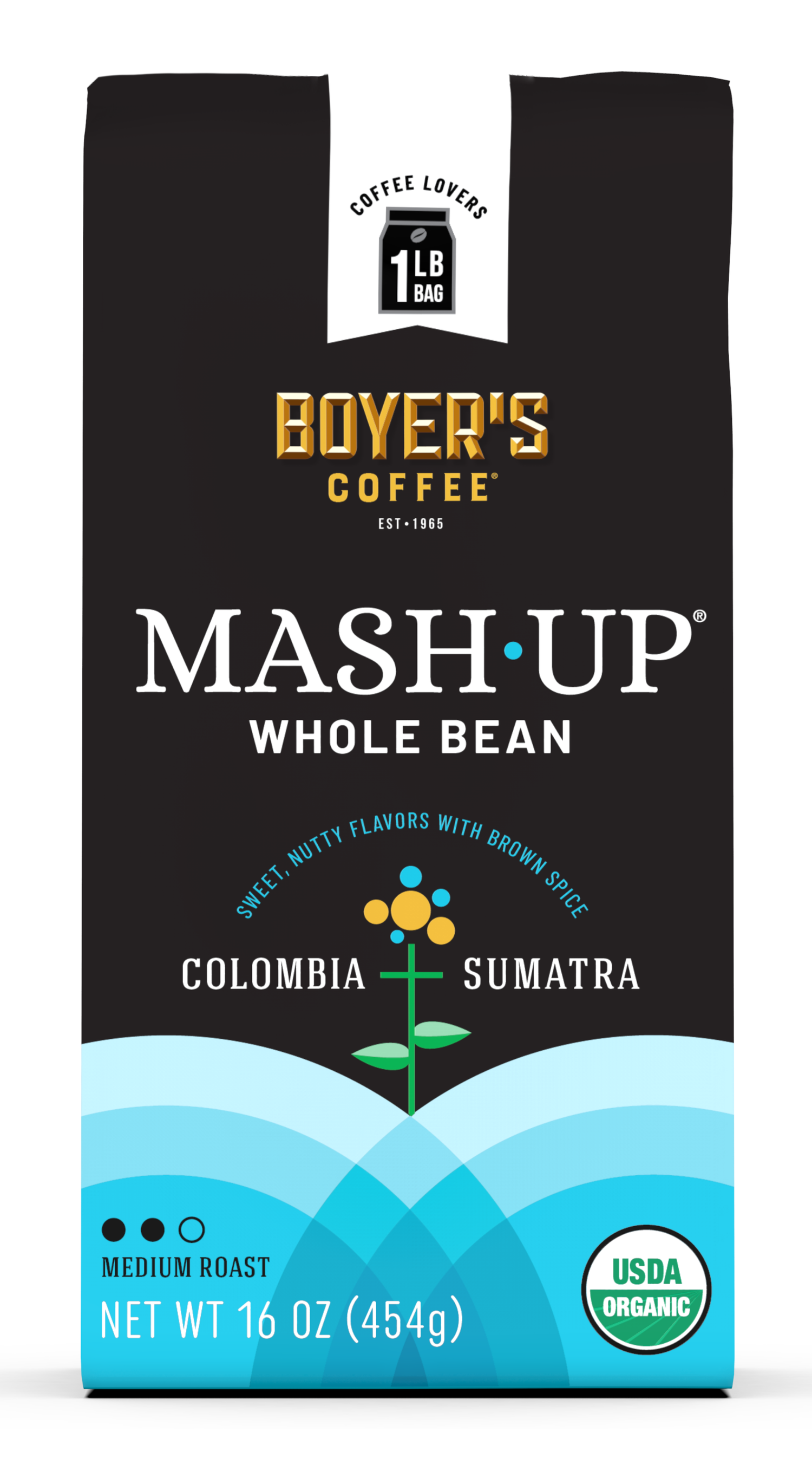 Colombia + Sumatra Mash- Up Whole Bean, 16oz
